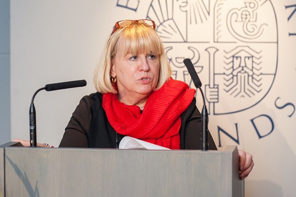 Thórunn Gudmundsdóttir at the Bank's 57th Annual Meeting